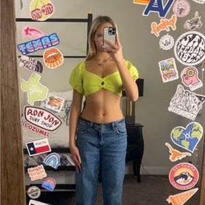 Lime Green Crop Top